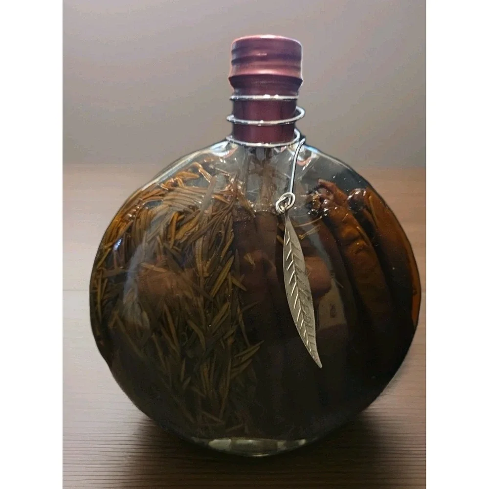 2x VTG Shonfeld's Vegetable Infused Vinegar Glass Bottles For Kitchen Decor Only